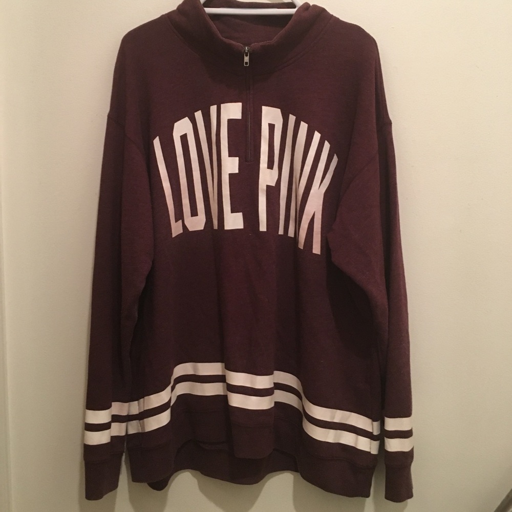 LOVE PINK Quarter-Zip Up